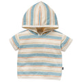 Baby Boys Beige Stripe Short Sleeve Hooded Top Tops Modern Moments™ by Gerber®