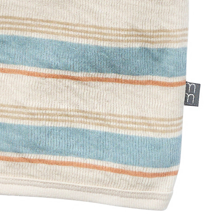 Baby Boys Beige Stripe Short Sleeve Hooded Top Tops Modern Moments™ by Gerber®