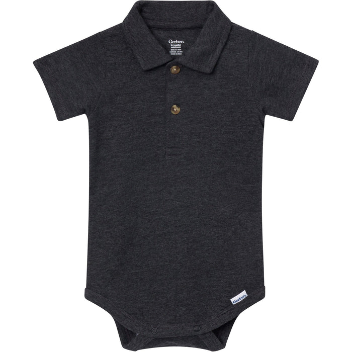 Baby Boys Black Polo Bodysuit Onesies Bodysuits Gerber®