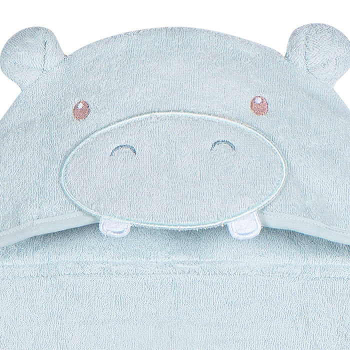 Baby Boys Blue Hippo Character Towel Bath Gerber®