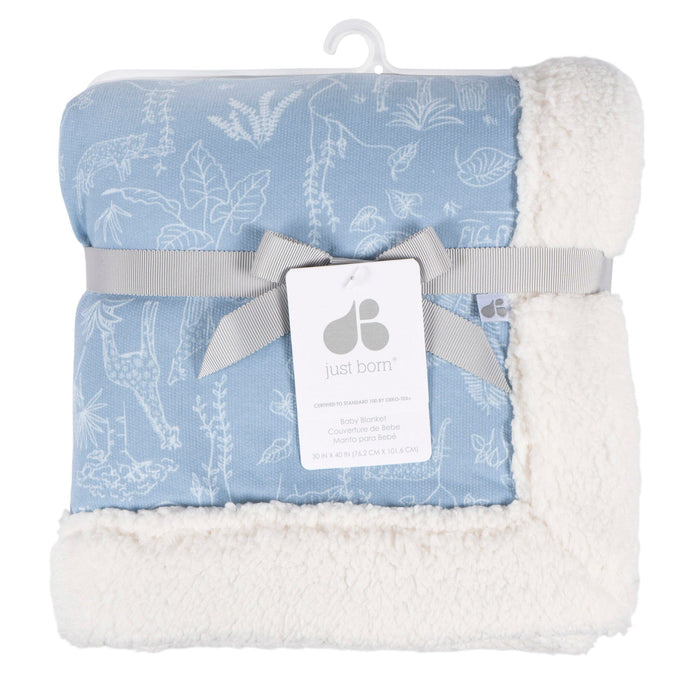 Baby Boys Blue Jungle Plush Blanket Blankets Gerber®