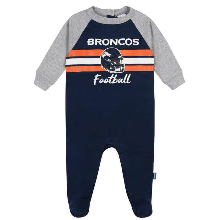 Baby Boys Denver Broncos Footed Pajamas Sleepwear NFL