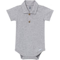 Baby Boys Gray Heather Polo Bodysuit Onesies Bodysuits Gerber®