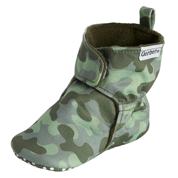 Baby Boys Green Soft Booties