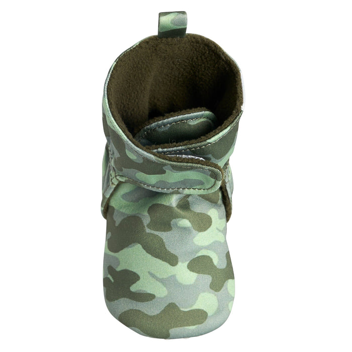 Baby Boys Green Soft Booties