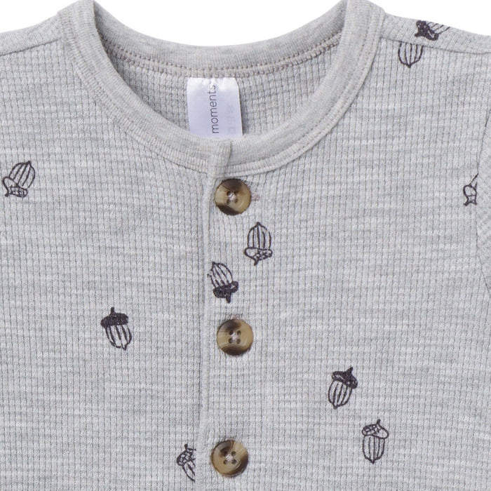 Baby Boys Grey Heather Acorn Slouch Romper Outfits & Sets Modern Moments™ by Gerber®