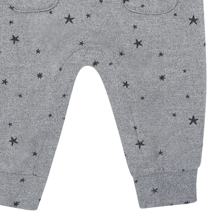Baby Boys Gray Heather Raglan Sleeve & Long Leg Romper Rompers Modern Moments™ by Gerber®