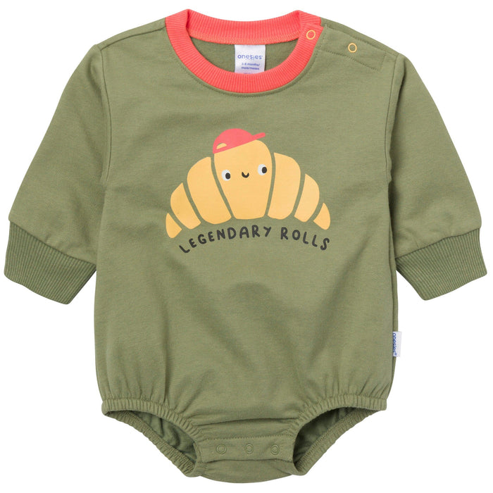 Baby Boys Legendary Rolls Sweatshirt Bubble Romper rompers Onesies® Brand
