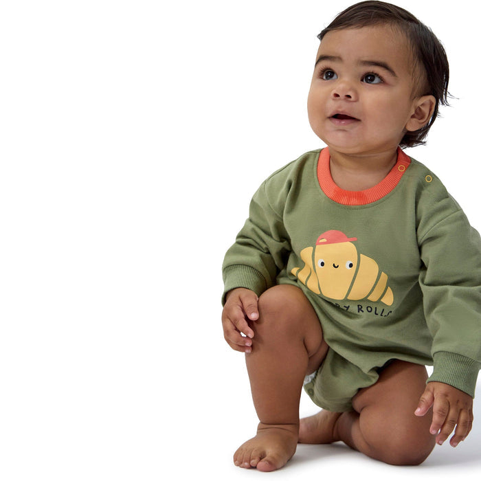 Baby Boys Legendary Rolls Sweatshirt Bubble Romper rompers Onesies® Brand