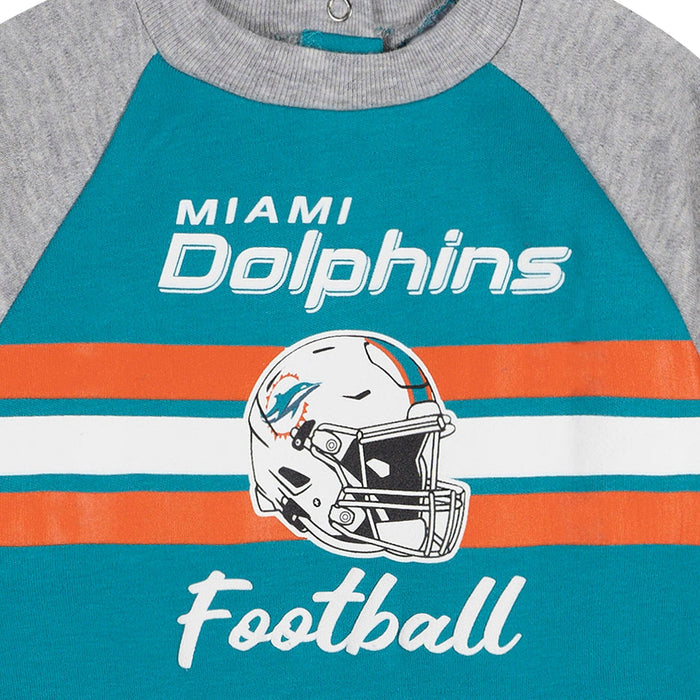 Baby Boys Miami Dolphins Footed Pajamas Sleepwear NFL