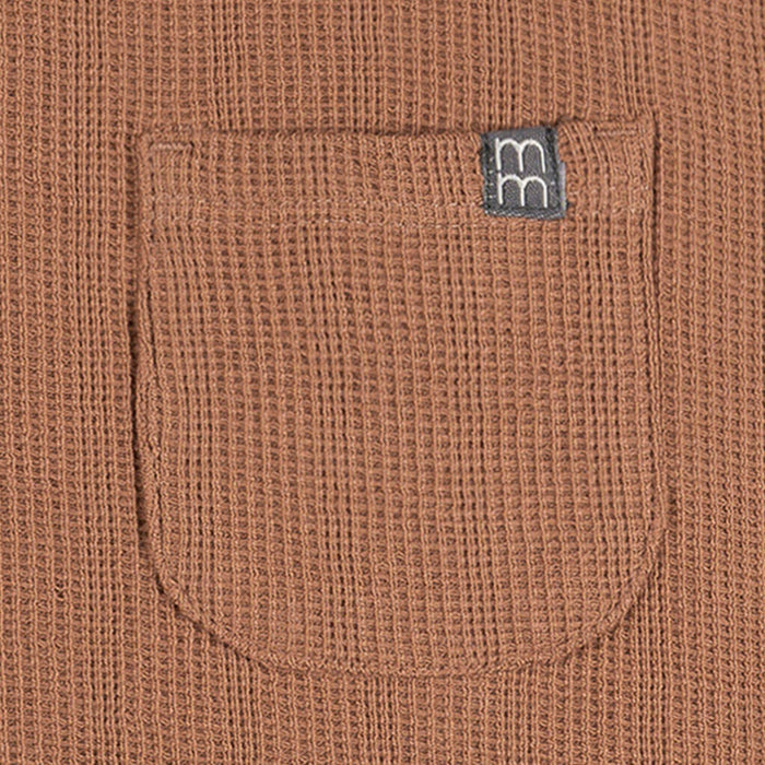 Baby Boys Mocha Mousse Henley Romper Rompers Modern Moments™ by Gerber®