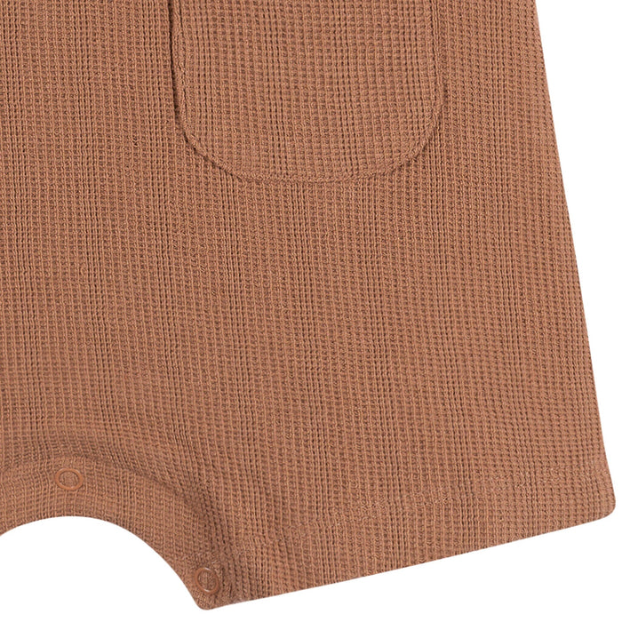Baby Boys Mocha Mousse Henley Romper Rompers Modern Moments™ by Gerber®