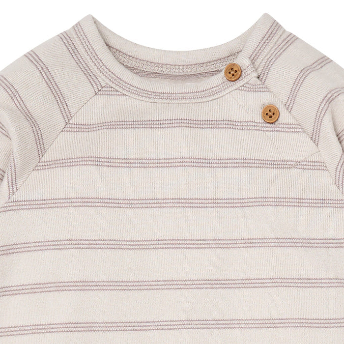 Baby Boys Oatmeal Heather Raglan Sleeve & Long Leg Romper Rompers Modern Moments™ by Gerber®