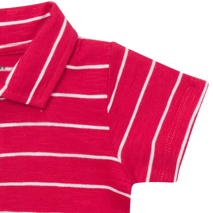 Baby Boys Red Stripes Polo Bodysuit Onesies Bodysuits Gerber®