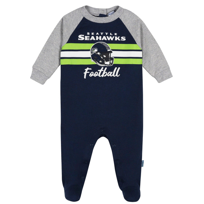Baby Boys Seattle Seahawks Footed Pajamas Sleepwear NFL