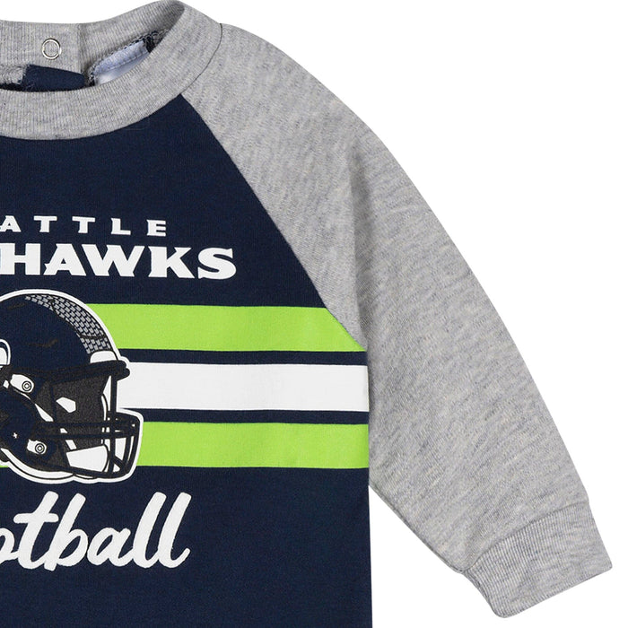 Baby Boys Seattle Seahawks Footed Pajamas Sleepwear NFL
