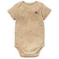 Baby Neutral Lt Tan Sail Boat Short Sleeve Bodysuit Tops Modern Moments™ by Gerber®