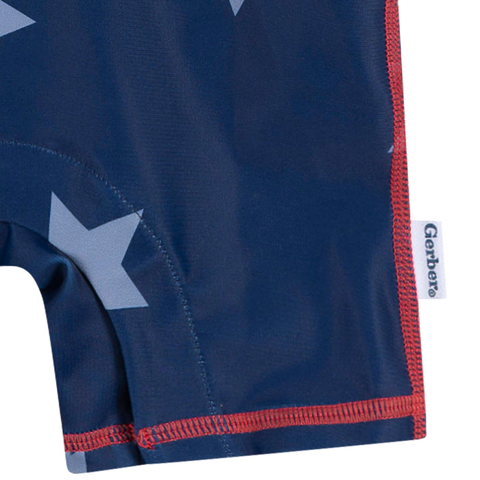 Baby Boys Blue Stars Long Sleeve Rashguard Swimwear Gerber®