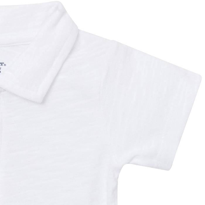 Baby Boys White Polo Bodysuit Onesies Bodysuits Gerber®