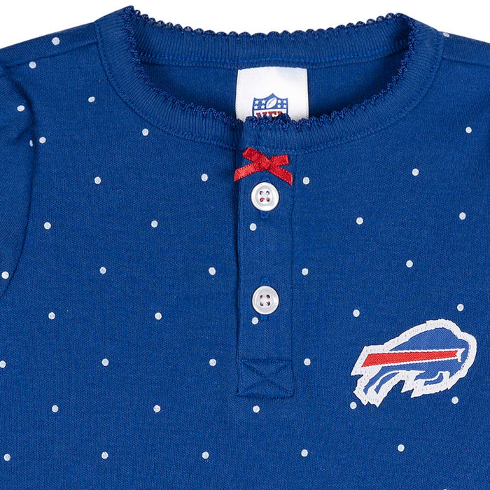 Baby Girls Buffalo Bills Footless Pajamas Sleepwear NFL