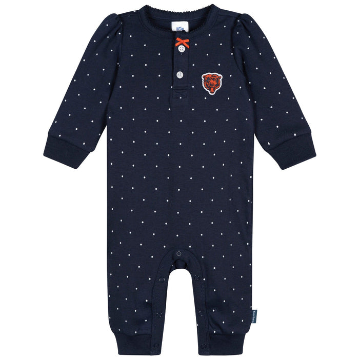 Baby Girls Chicago Bears Footless Pajamas Sleepwear NFL