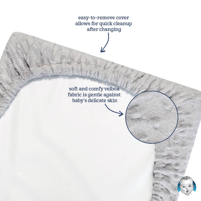 Baby Girls Dotted Light Pink Changing Pad Cover-Gerber Childrenswear