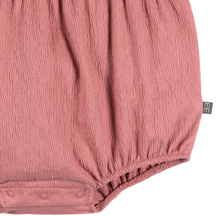 Baby Girls Dusty Rose Lace Ruffle Bubble Romper Rompers Modern Moments™ by Gerber®