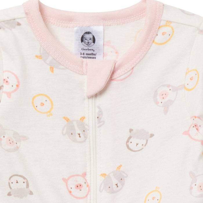 Baby Girls Farm Family Sleep 'N Play Sleepwear Gerber®
