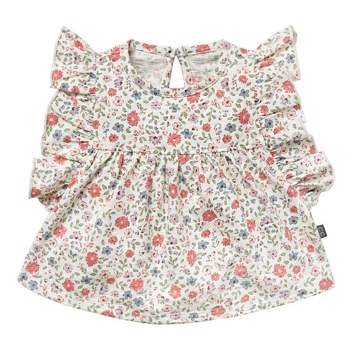 Baby Girls Vanilla Garden Ruffle Sleeve Top Tops Modern Moments™ by Gerber®