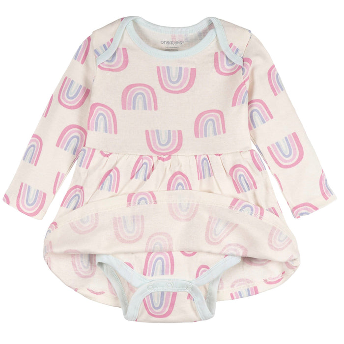 Baby Girls Ivory Rainbow Bodysuit Dress dresses Onesies® Brand