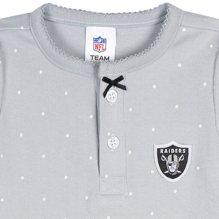 Baby Girls Las Vegas Raiders Footless Pajamas Sleepwear NFL