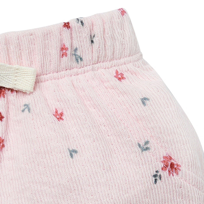 Baby Girls Lt Pink Floral Cuffed Shorts Pants & Bottoms Modern Moments™ by Gerber®