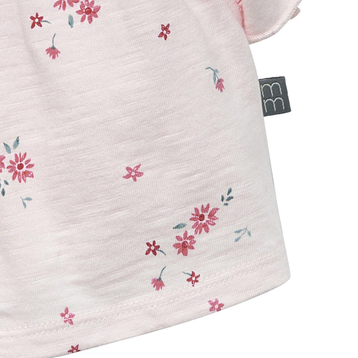 Baby Girls Lt Pink Floral Ruffle Sleeve Top Tops Modern Moments™ by Gerber®