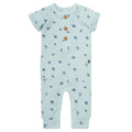 Baby Girls Light Sky Blueberry Short Sleeve Long Leg Romper
