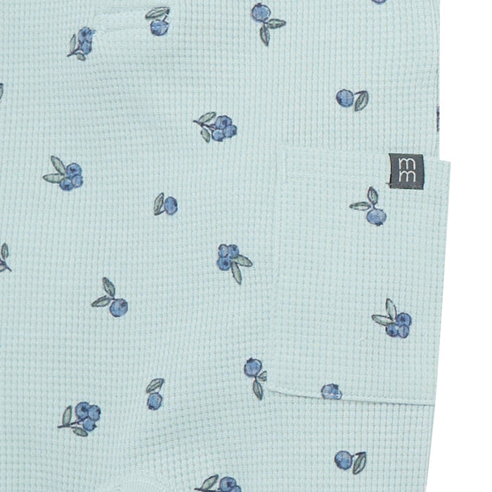 Baby Girls Light Sky Blueberry Short Sleeve Long Leg Romper
