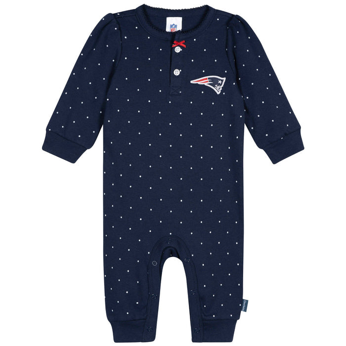 Baby Girls New England Patriots Footless Pajamas Sleepwear NFL