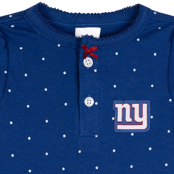 Baby Girls New York Giants Footless Pajamas Sleepwear NFL