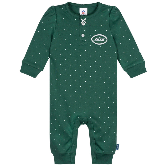 Baby Girls New York Jets Footless Pajamas Sleepwear NFL