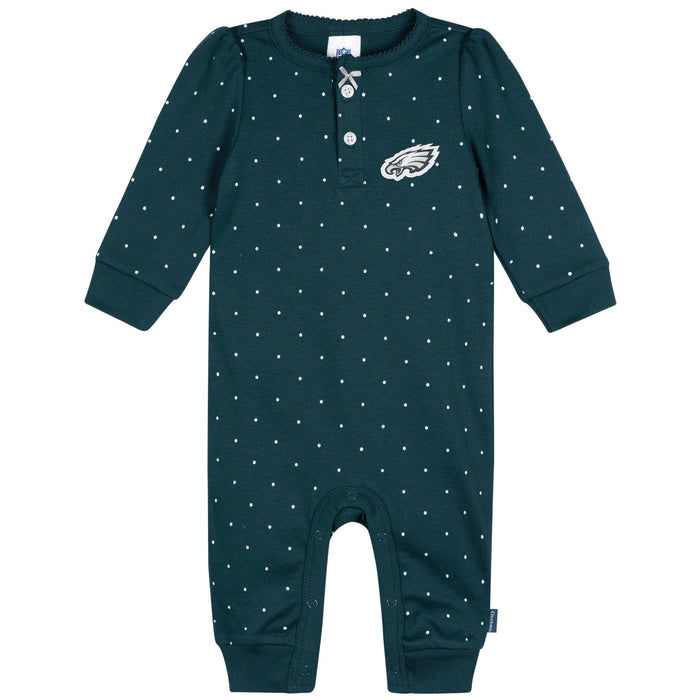 Baby Girls Philidelphia Eagles Footless Pajamas Sleepwear NFL