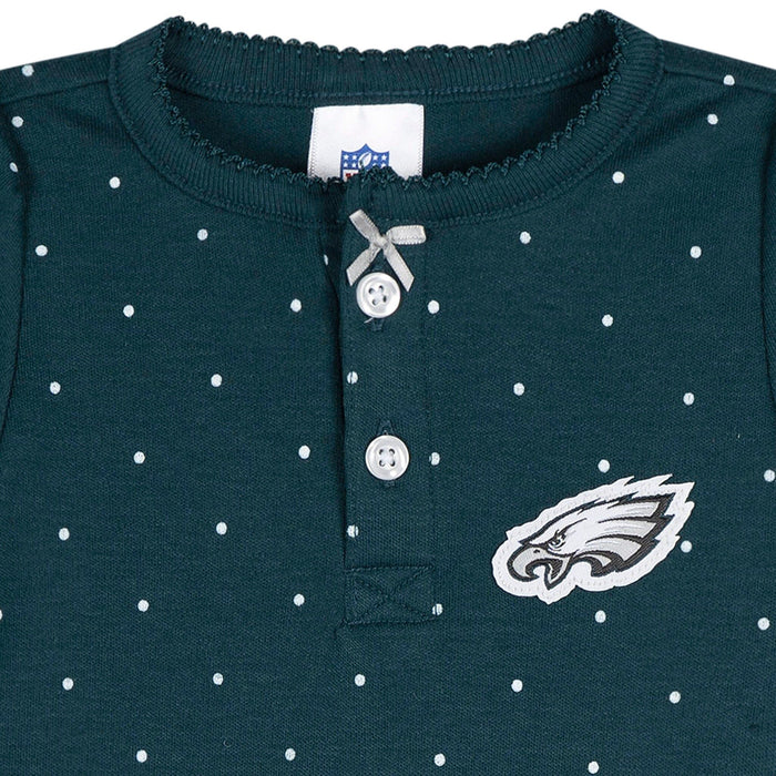 Baby Girls Philidelphia Eagles Footless Pajamas Sleepwear NFL