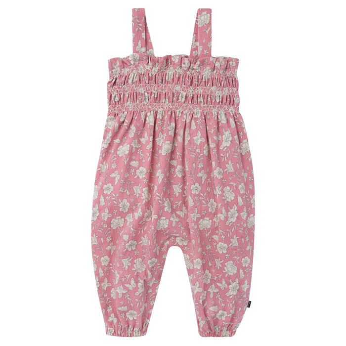 Baby Girls Pink Flower Long Leg Romper rompers modern moments™ by Gerber®