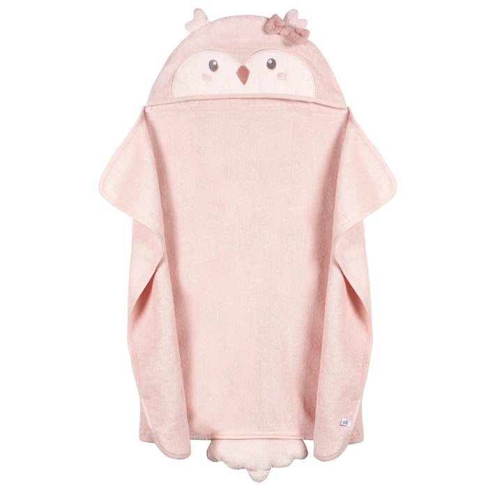 Baby Girls Pink Owl Character Towel Bath Gerber®