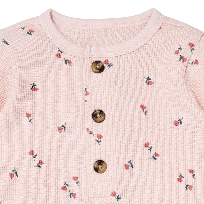 Baby Girls Pink Blush Tulip Long Leg Slouch Romper Rompers Gerber®