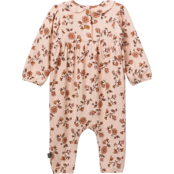 Baby Girls Pink Wildflower Ruffle Collar Romper Rompers Modern Moments™ by Gerber®