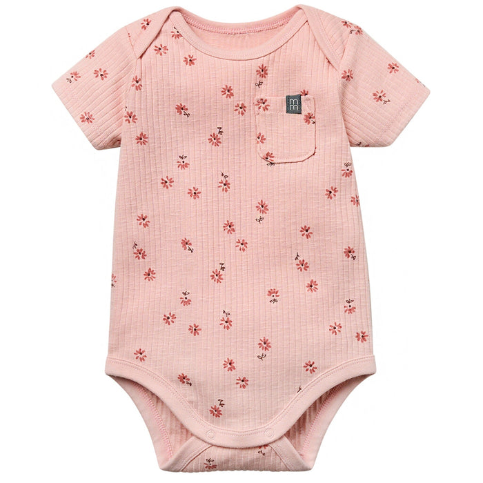 Baby Girls Rose Flower Short Sleeve Bodysuit Tops Modern Moments™ by Gerber®