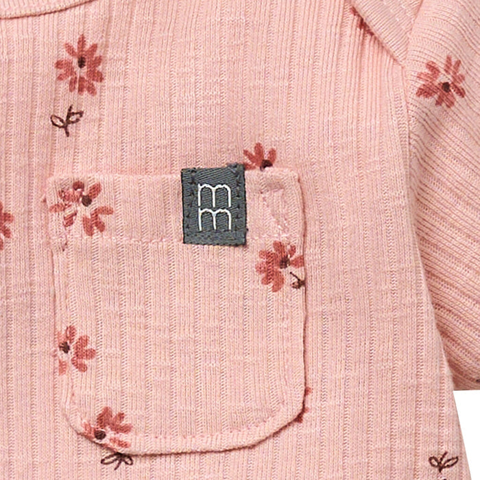 Baby Girls Rose Flower Short Sleeve Bodysuit Tops Modern Moments™ by Gerber®