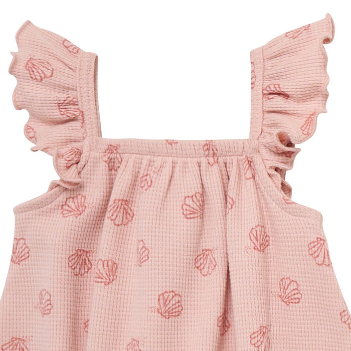 Baby Girls Rose Seashell Bubble Romper