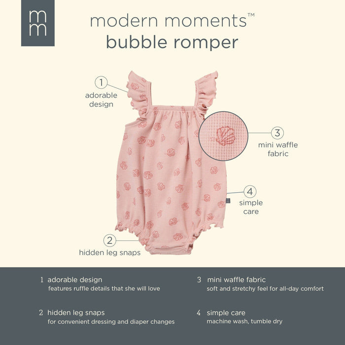 Baby Girls Rose Seashell Bubble Romper rompers Modern Moments™ by Gerber®