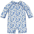 Baby Girls Blue Daisies Long Sleeve Rashguard Swimwear Gerber®