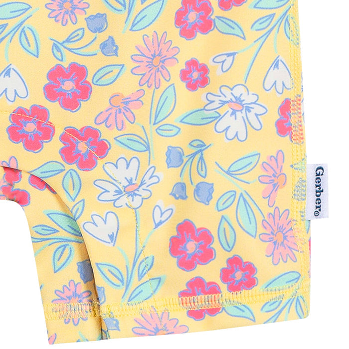 Baby Girls Floral Long Sleeve Rashguard Swimwear Gerber®